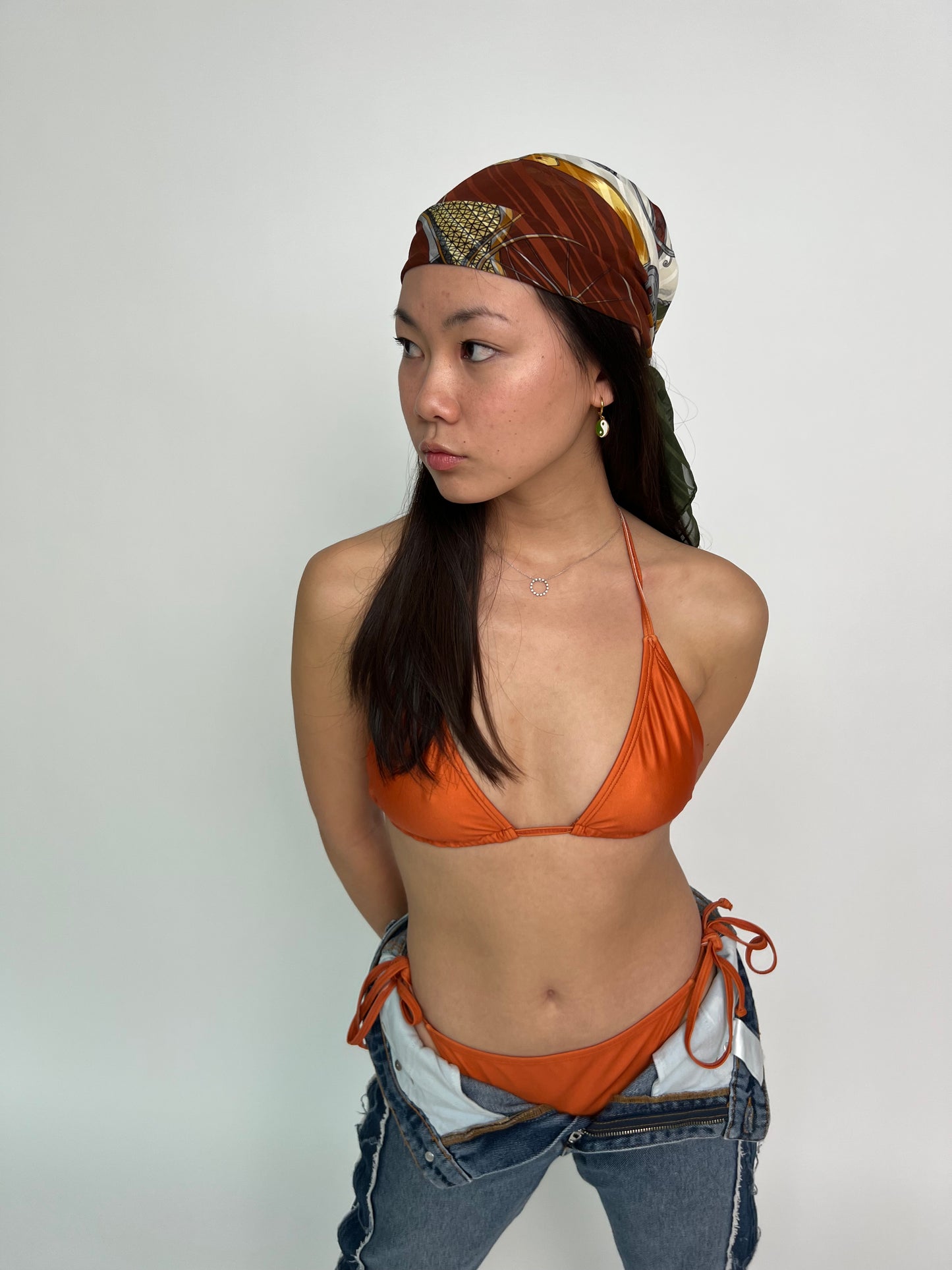 RAYE TRIANGLE HALTER BIKINI TOP